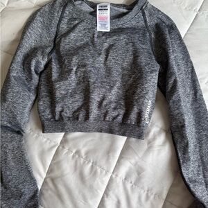 Gymshark Gray Cropped Long Sleeve